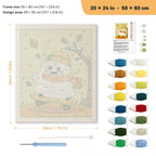 Autumn Ride Ghost punch needle kit, 20 × 24 in (50 × 60 cm): canvas size and kit contents