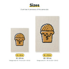 Size chart for the two mini canvas sizes: 6 x 8 in and 8 x 12 in