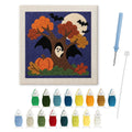 Bat Wing Tree punch needle kit: finished canvas with threads, punch needle and threader
