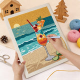 Punching the Beach Cocktail design with the punch needle