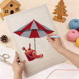 Punching the Beach Umbrella Day design with the punch needle