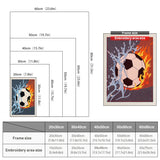 Size chart for punch needle kits from 20 x 30 cm to 60 x 80 cm