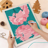 Punching the Blossom Reflection design with the punch needle