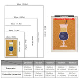 Size chart for punch needle kits from 20 x 30 cm to 60 x 80 cm