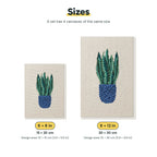 Size chart for the two mini canvas sizes: 6 x 8 in and 8 x 12 in