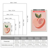 Size chart for punch needle kits from 20 x 30 cm to 60 x 80 cm