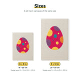 Size chart for the two mini canvas sizes: 6 x 8 in and 8 x 12 in