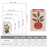 Size chart for punch needle kits from 20 x 30 cm to 60 x 80 cm