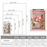 Size chart for punch needle kits from 20 x 30 cm to 60 x 80 cm