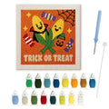 Candy Corn Cobs punch needle kit: finished canvas with threads, punch needle and threader