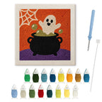 Cauldron Ghost punch needle kit: finished canvas with threads, punch needle and threader