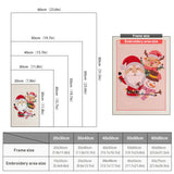 Size chart for punch needle kits from 20 x 30 cm to 60 x 80 cm