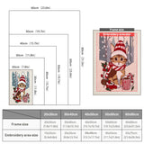 Size chart for punch needle kits from 20 x 30 cm to 60 x 80 cm
