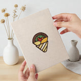 Hand holding a finished Coconut Crepe Cafe mini canvas