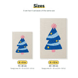 Size chart for the two mini canvas sizes: 6 x 8 in and 8 x 12 in