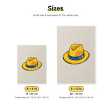 Size chart for the two mini canvas sizes: 6 x 8 in and 8 x 12 in