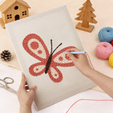 Punching the Coral Butterfly design with the punch needle