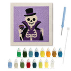 Count Skeleton punch needle kit: finished canvas with threads, punch needle and threader