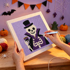 Punching the Count Skeleton design with the punch needle