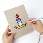 Punching a Cozy Christmas mini canvas with the punch needle