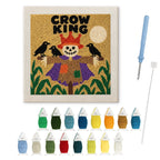 Crow King Scarecrow punch needle kit: finished canvas with threads, punch needle and threader
