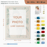 Custom punch needle kit, 24 × 32 in (60 × 80 cm): canvas size and kit contents