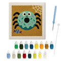 Donut Spider punch needle kit: finished canvas with threads, punch needle and threader