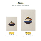 Size chart for the two mini canvas sizes: 6 x 8 in and 8 x 12 in