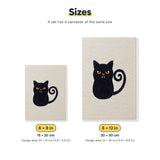 Size chart for the two mini canvas sizes: 6 x 8 in and 8 x 12 in