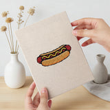 Hand holding a finished Fast Food Favorites mini canvas