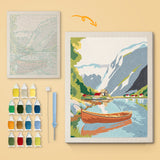 Fjord Rowboat canvas before and after punching, with the threads and tools