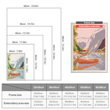 Size chart for punch needle kits from 20 x 30 cm to 60 x 80 cm