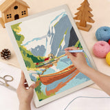 Punching the Fjord Rowboat design with the punch needle