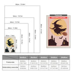 Size chart for punch needle kits from 20 x 30 cm to 60 x 80 cm