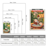Size chart for punch needle kits from 20 x 30 cm to 60 x 80 cm