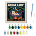 Ghost Camp Hammock punch needle kit: finished canvas with threads, punch needle and threader