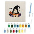 Ghost in the Hat punch needle kit: finished canvas with threads, punch needle and threader