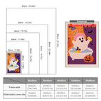Size chart for punch needle kits from 20 x 30 cm to 60 x 80 cm