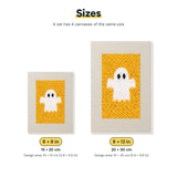Size chart for the two mini canvas sizes: 6 x 8 in and 8 x 12 in