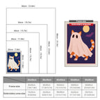 Size chart for punch needle kits from 20 x 30 cm to 60 x 80 cm