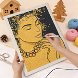 Punching the Golden Daydream design with the punch needle