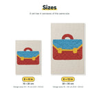 Size chart for the two mini canvas sizes: 6 x 8 in and 8 x 12 in