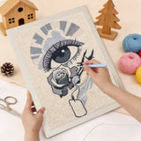 Punching the Gray Rose Eye design with the punch needle