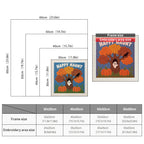 Size chart for square punch needle kits from 30 x 30 cm to 60 x 60 cm