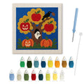 Haunted Apple Tree punch needle kit: finished canvas with threads, punch needle and threader
