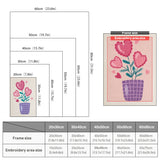 Size chart for punch needle kits from 20 x 30 cm to 60 x 80 cm