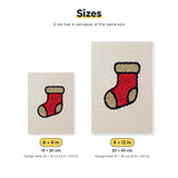 Size chart for the two mini canvas sizes: 6 x 8 in and 8 x 12 in