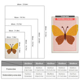 Size chart for punch needle kits from 20 x 30 cm to 60 x 80 cm