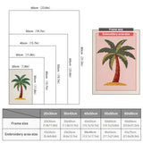 Size chart for punch needle kits from 20 x 30 cm to 60 x 80 cm