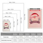 Size chart for punch needle kits from 20 x 30 cm to 60 x 80 cm